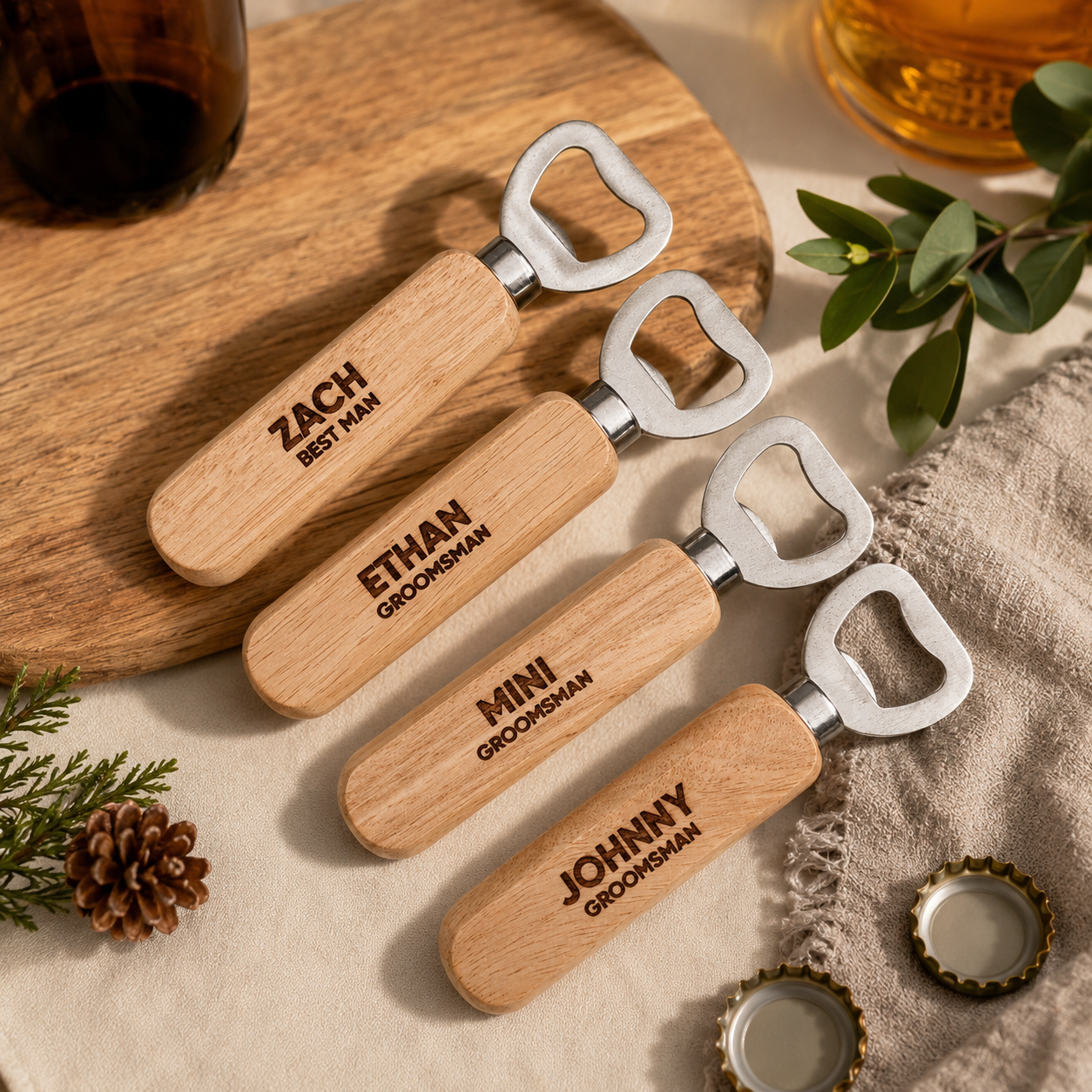 Personalised Wooden Bottle Opener