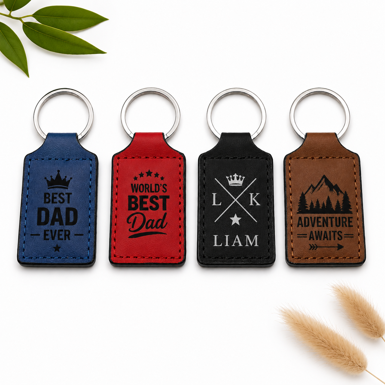 Personalised Leather Keychain