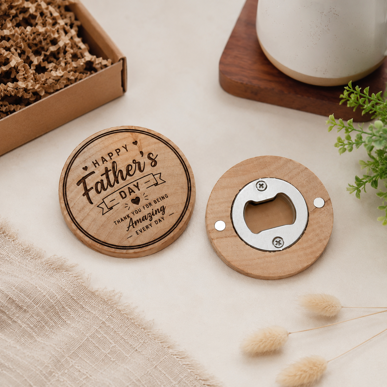 Personalised Magnetic Wooden Bottle Opener