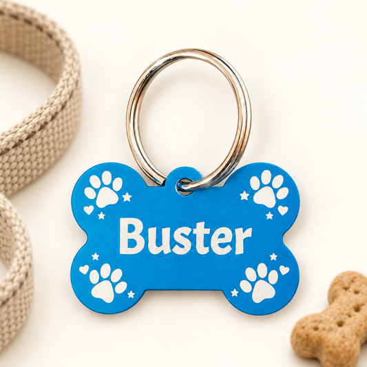 Personalised Bone-Shaped Pet Name Tag