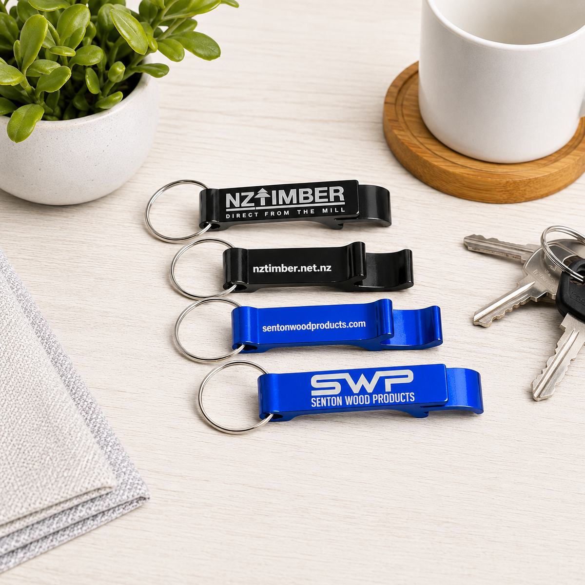 Personalised Aluminium Bottle Opener Keychain
