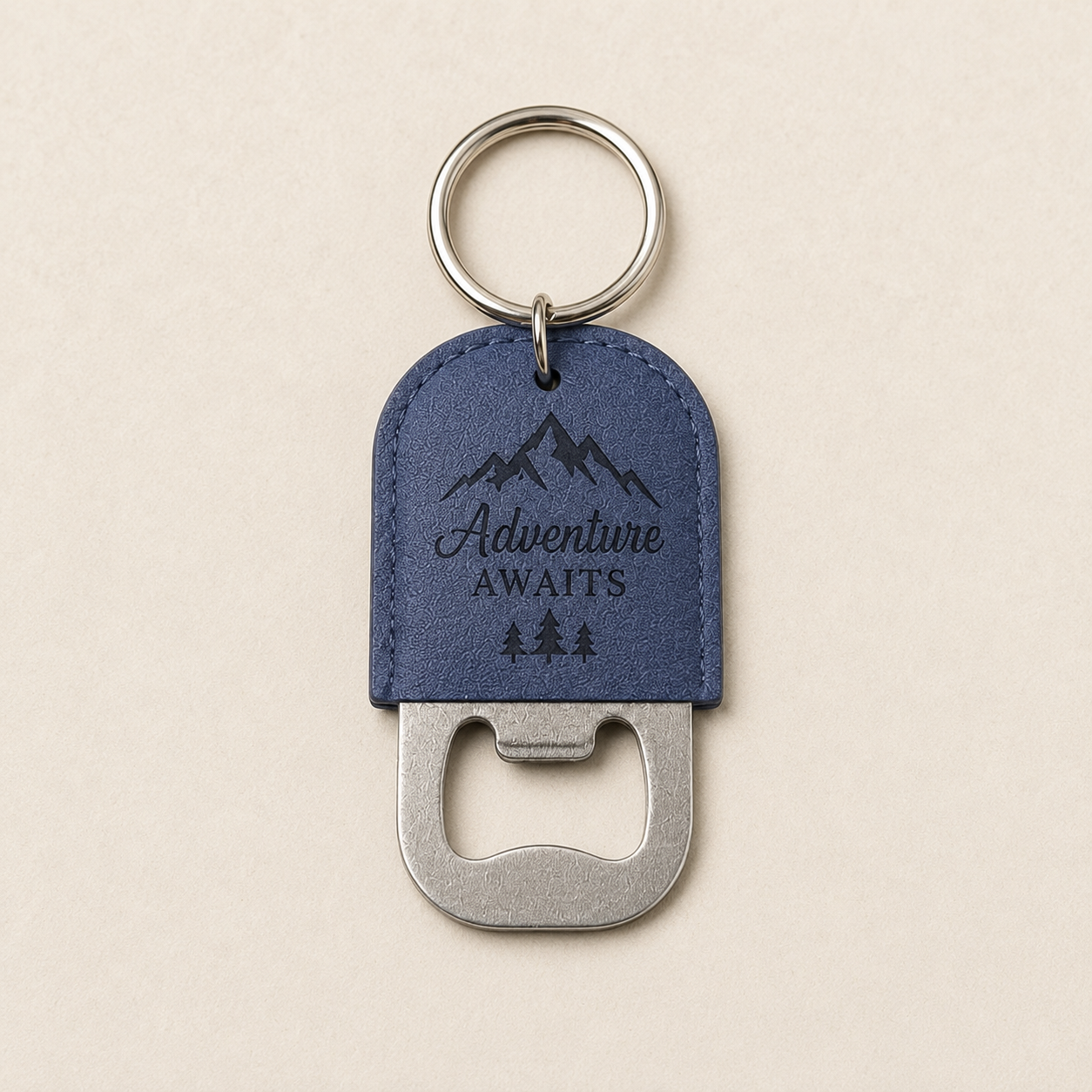 Personalised Leather Bottle Opener Keychain