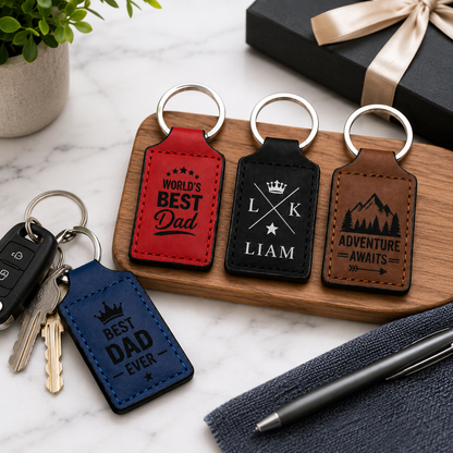 Personalised Leather Keychain