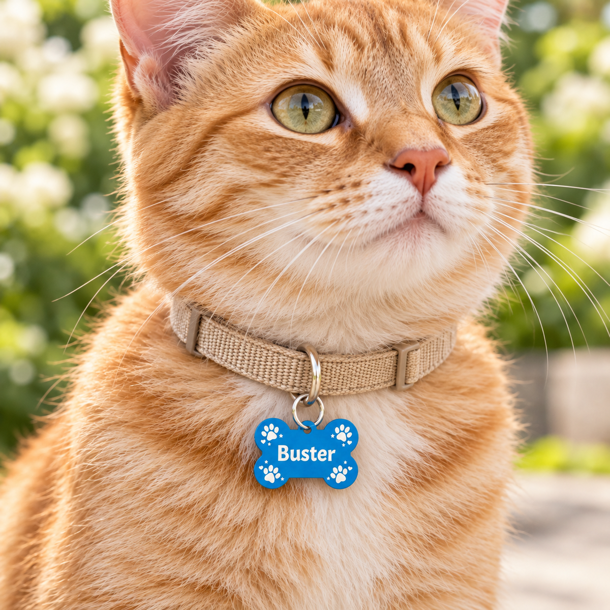 Personalised Bone-Shaped Pet Name Tag