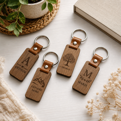 Personalised Wooden Keychain