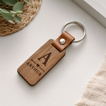 Personalised Wooden Keychain