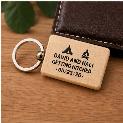 Personalised Engraved Wooden Keychain