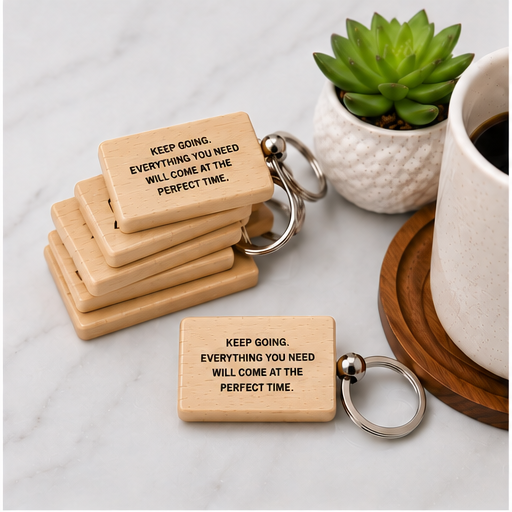 Personalised Engraved Wooden Keychain